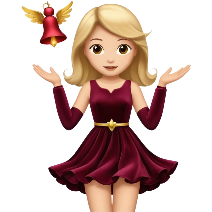 twikel bell fly volvet dress emoji