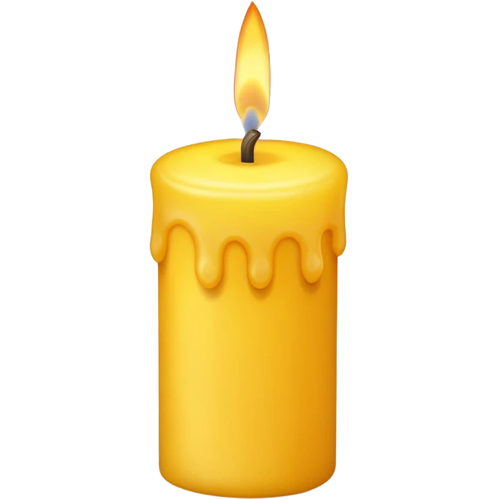 yellow birthday candle emoji