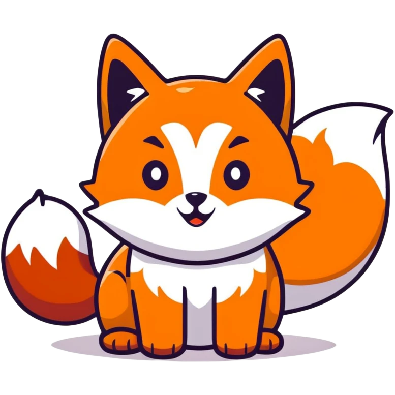 A farmer cat that looks like a fox emoji