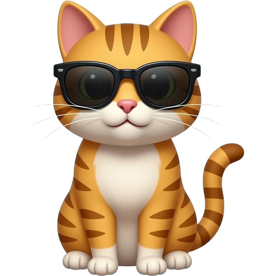 Cat wearing sunglasses emoji