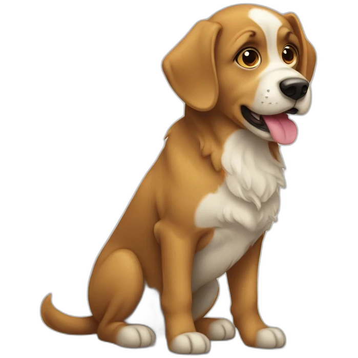 Perro con moño emoji