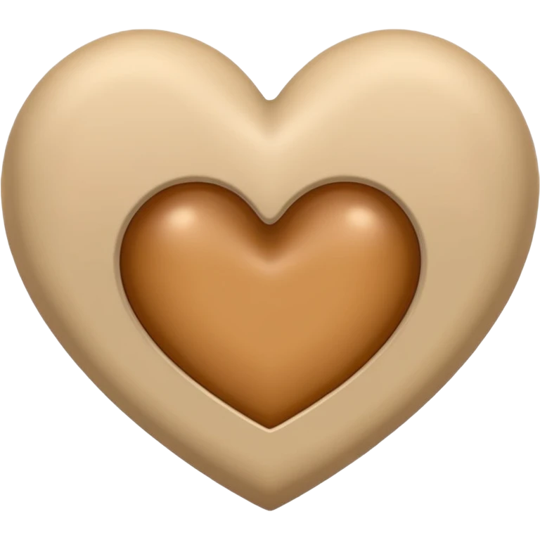 beige heart emoji