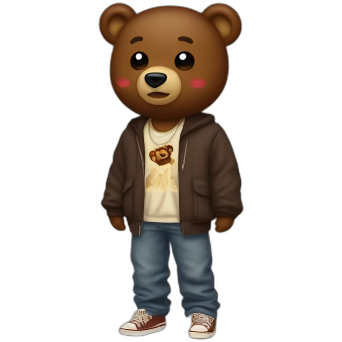 kanye west college dropout bear emoji