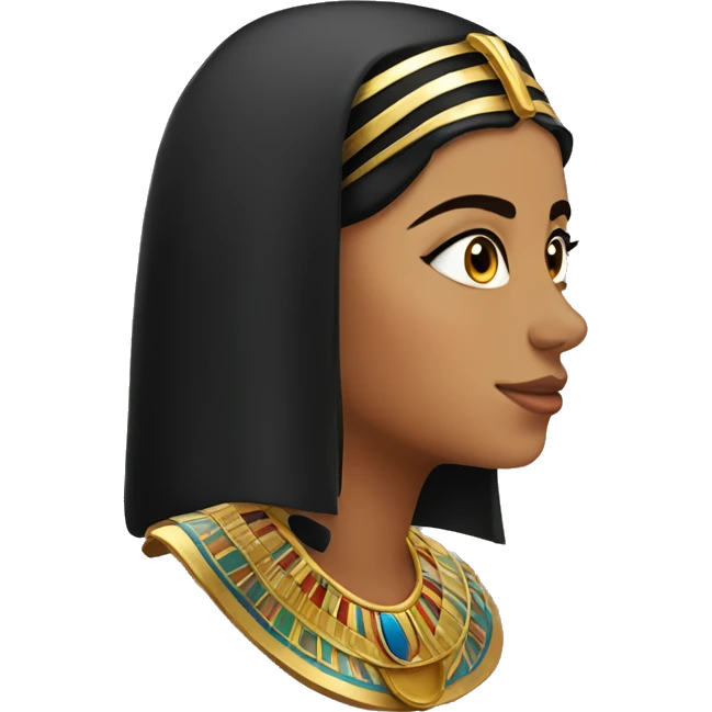 egyptian girl in profile emoji