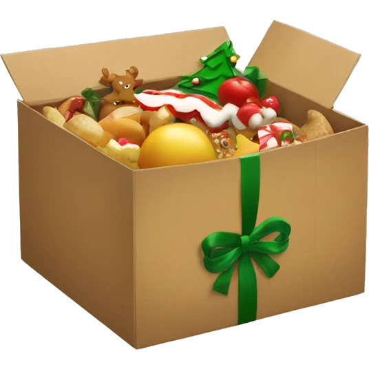 christmasy food box emoji
