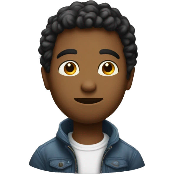 Garçon qui se posse des questions et qui a des cœur  emoji