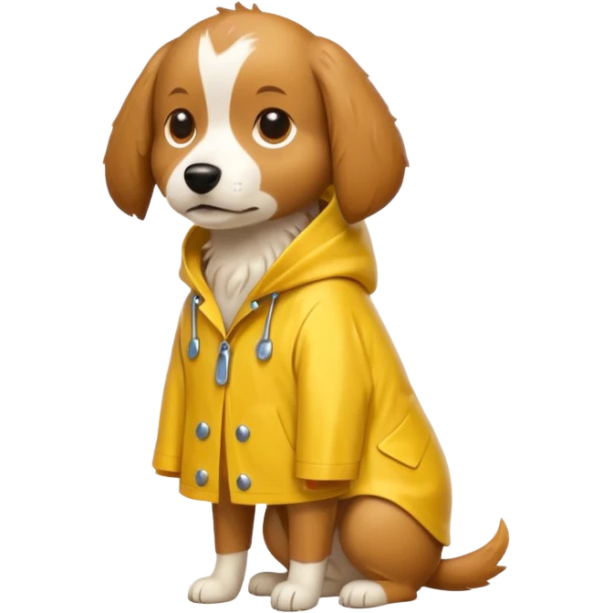 dog in yellow rain coat



 emoji