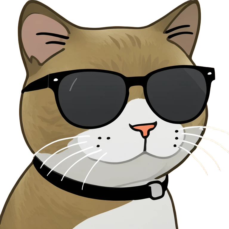 Cat with sunglasses emoji