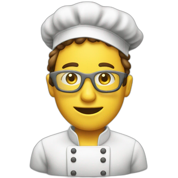 cuisinier devant un ordinateur emoji