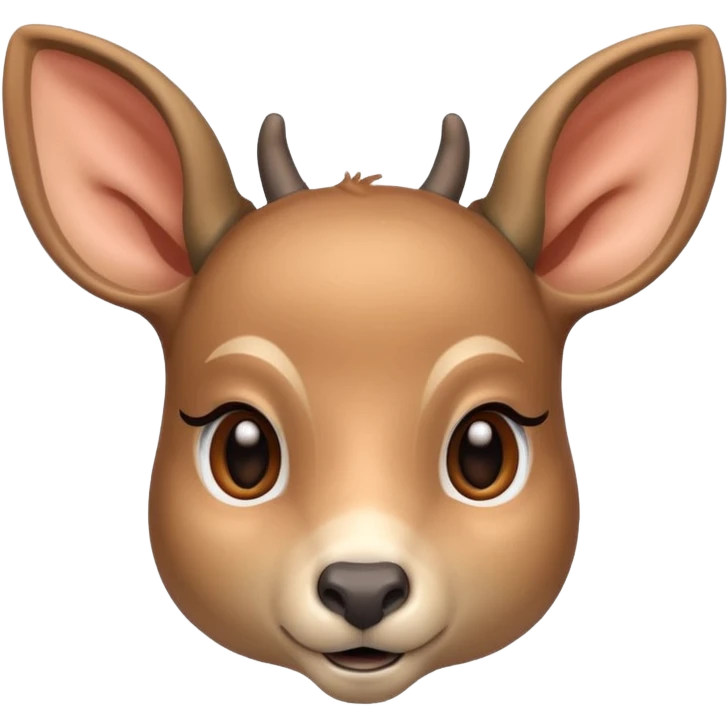 Doe face with little horn make it a little thinner emoji