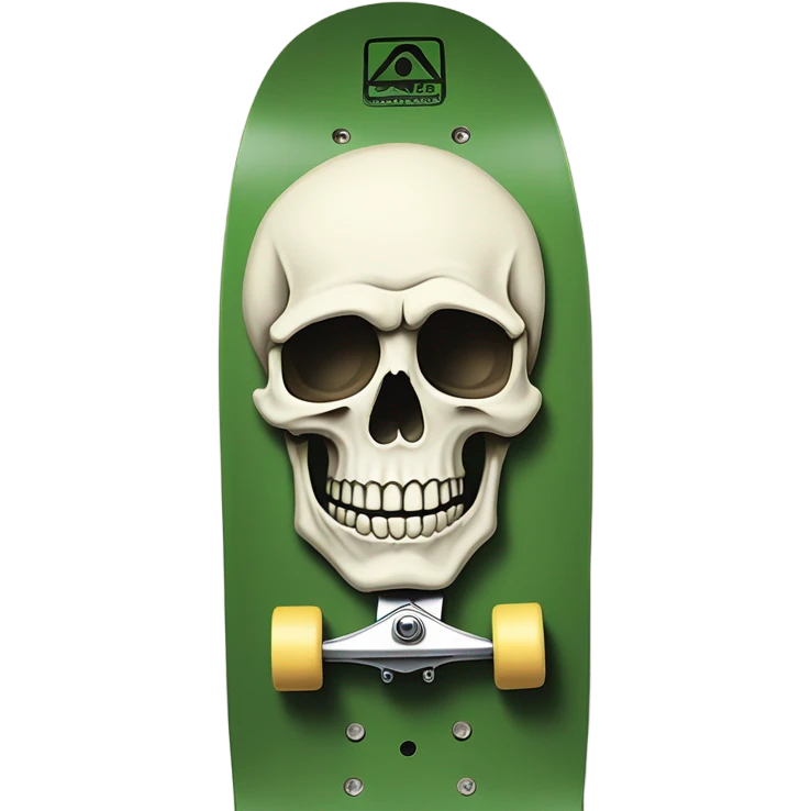 Skull on a skateboard emoji