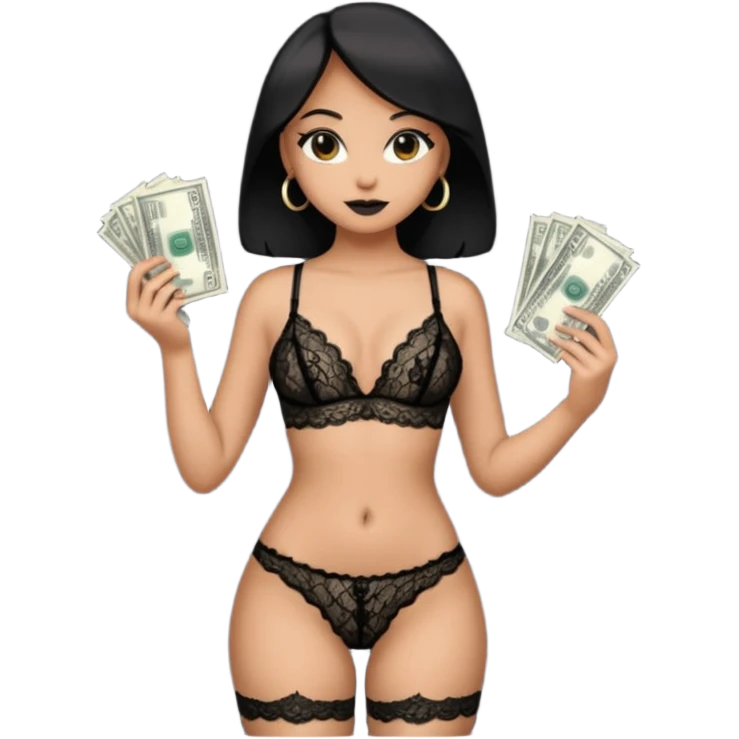 Erotic Sex money full height  emoji