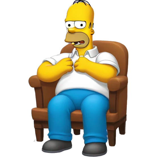 Homero Simpson pensando emoji