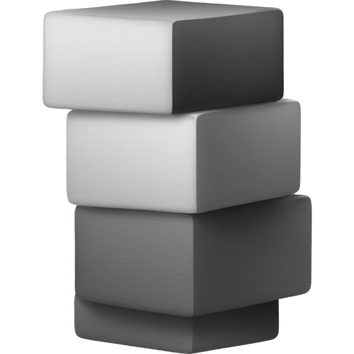 grey gradient cube still life emoji