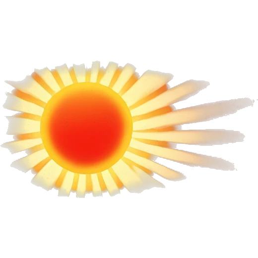 sun red sun rays emoji