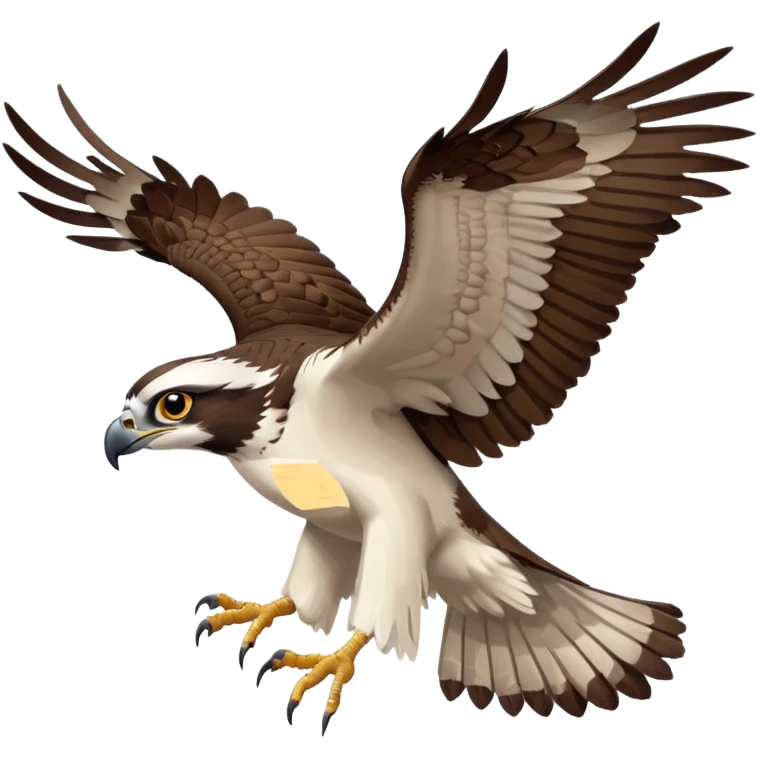 a white osprey flying emoji