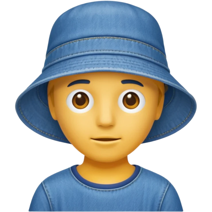 Джинсовая синяя панамка без головы emoji