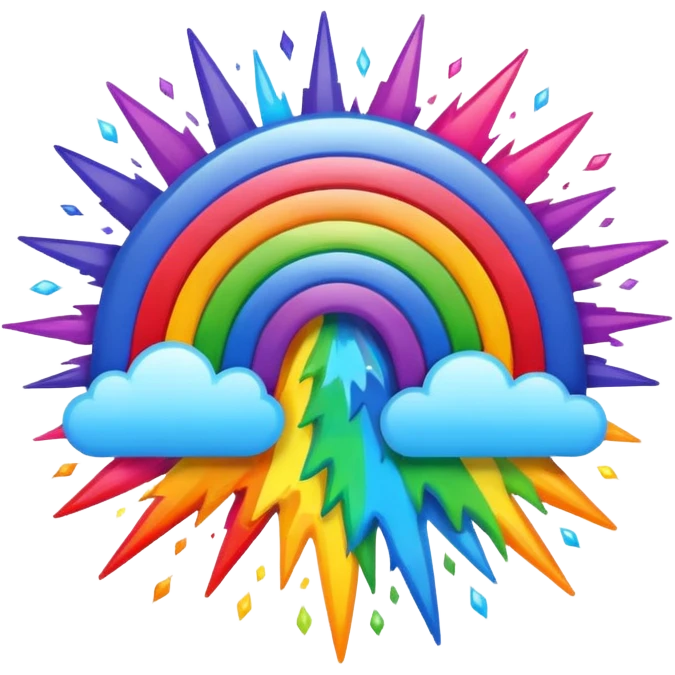 Rainbow explosion  emoji