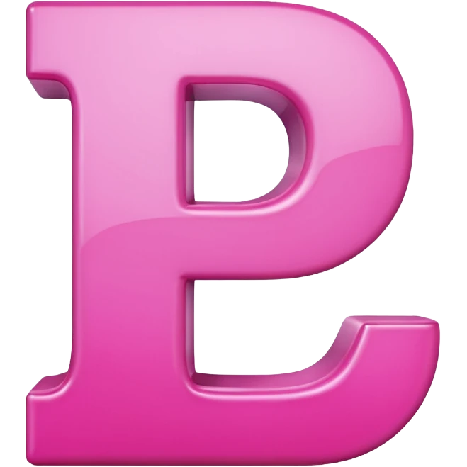 mix color pinks 3d letter p emoji