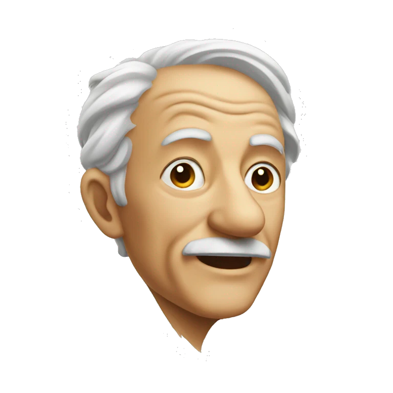 Old man flying in the wind emoji
