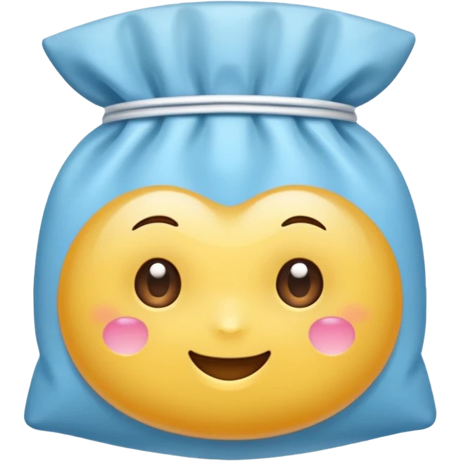 sachet de levure, style kawaii, yeux brillants emoji