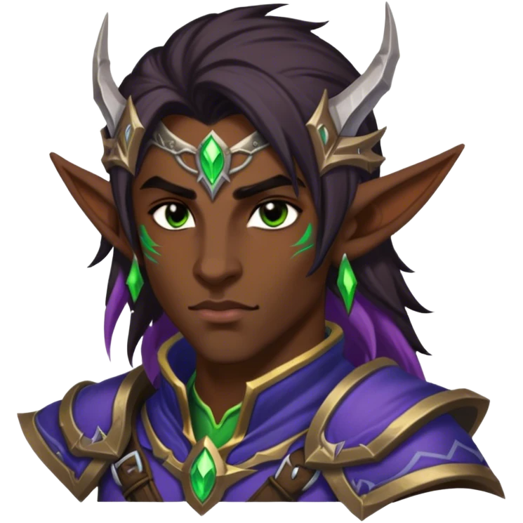 night elf male ranger from world of warcraft emoji