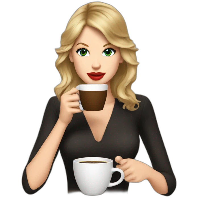 tylor swift drinking coffee  emoji