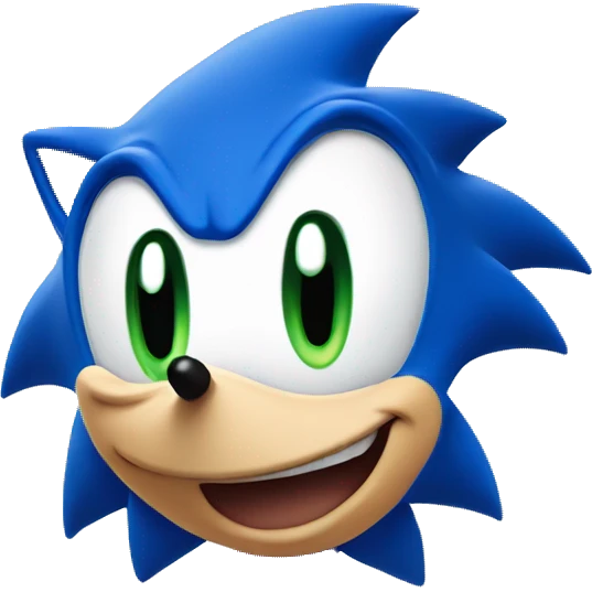 Sonic the hedgehog smiling emoji