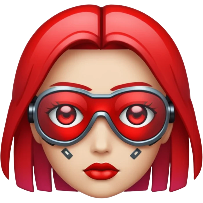 glitter red cyberpunk emoji