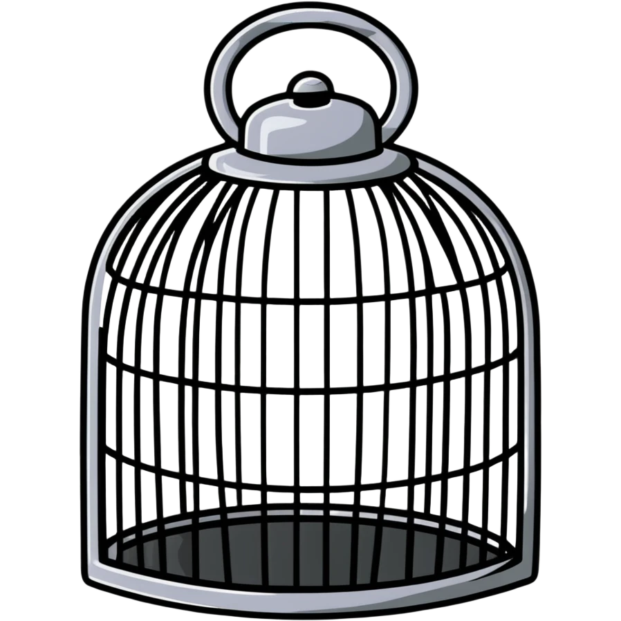 silver cage locked emoji
