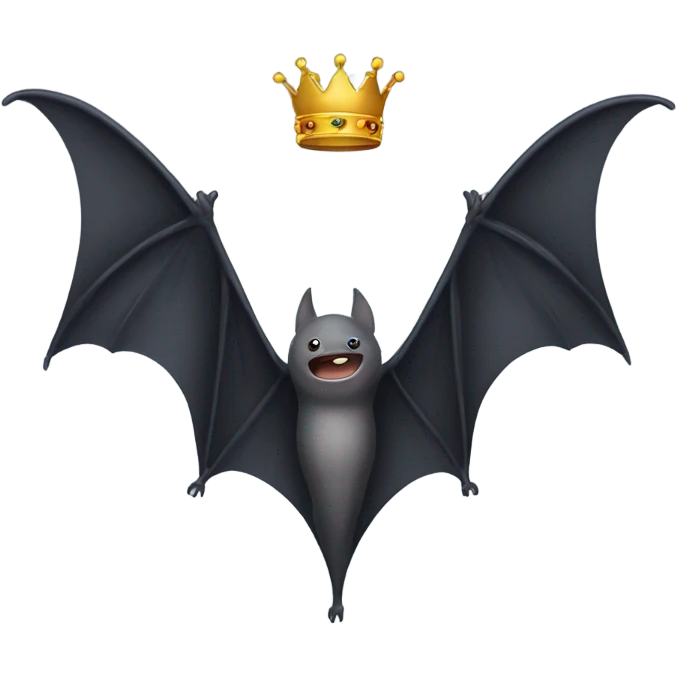 an emoji of two bat wings with a crown in the middle emoji
