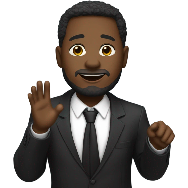 Black male preacher emoji