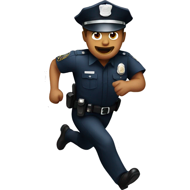 Police running emoji