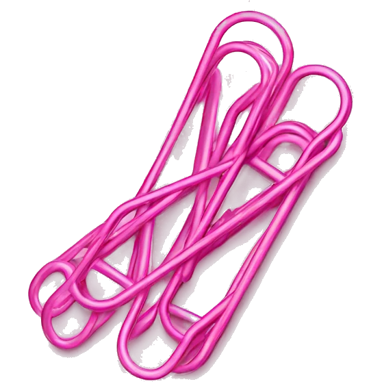 Pink Paper Clips emoji