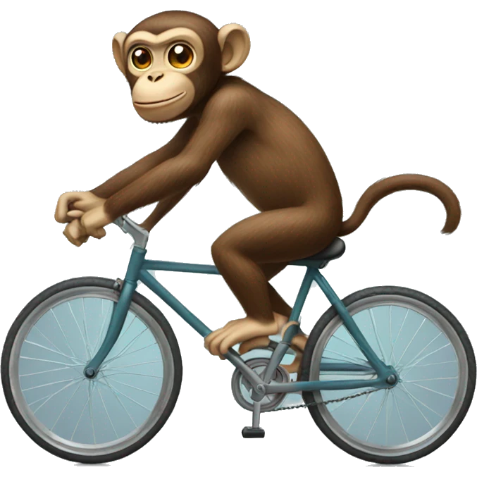 monkey riding a bicycle emoji