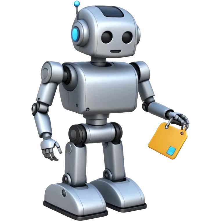 pricetag with an worker robot emoji