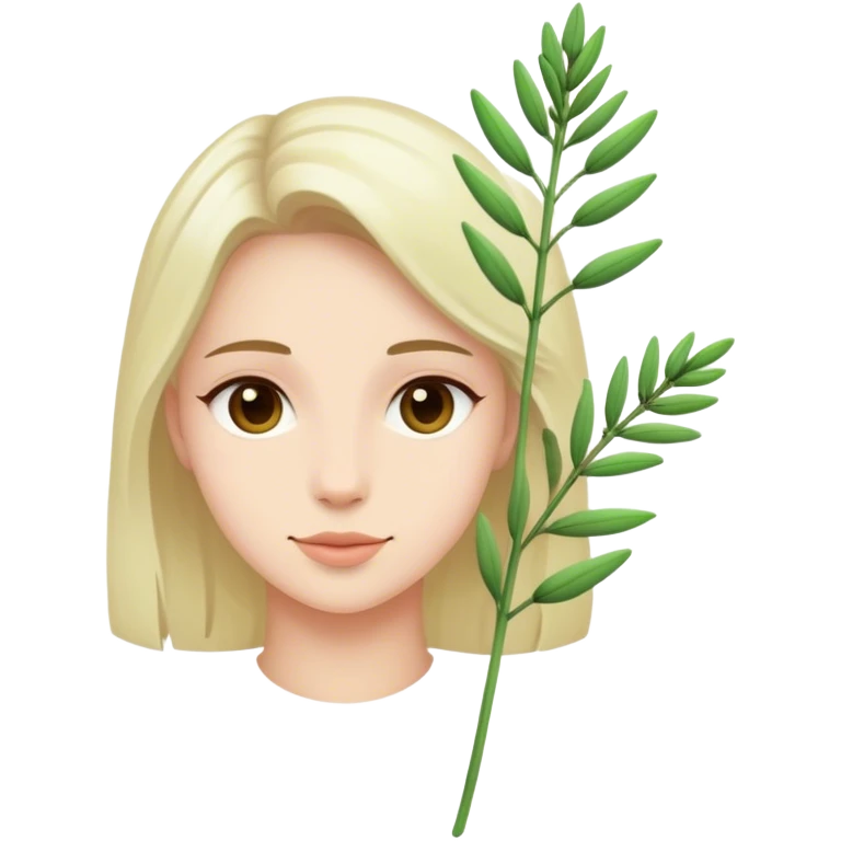 single Lavender, stem, leaf emoji