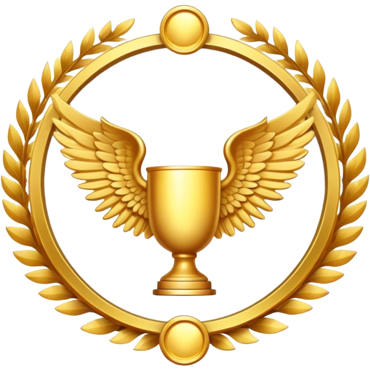 N award-in-frame-decorated-with-golden-angel--wings emoji
