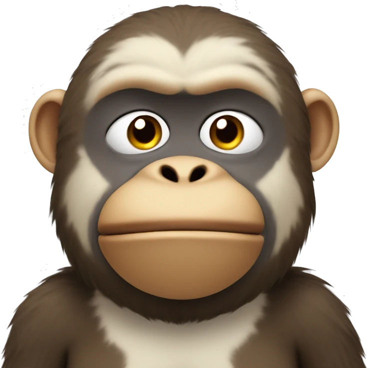 Fat monkey with ooo and flies around it emoji