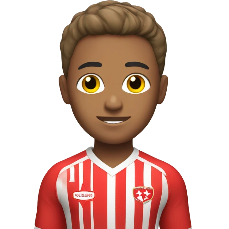 Boy wearing Red Star Belgrade kit emoji