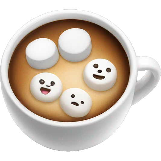 Coffee with marshmallows  emoji