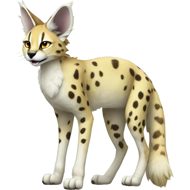 Sergal-Serval-Vernid full body emoji
