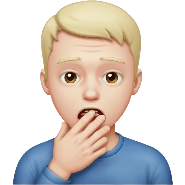 Man choking himself emoji