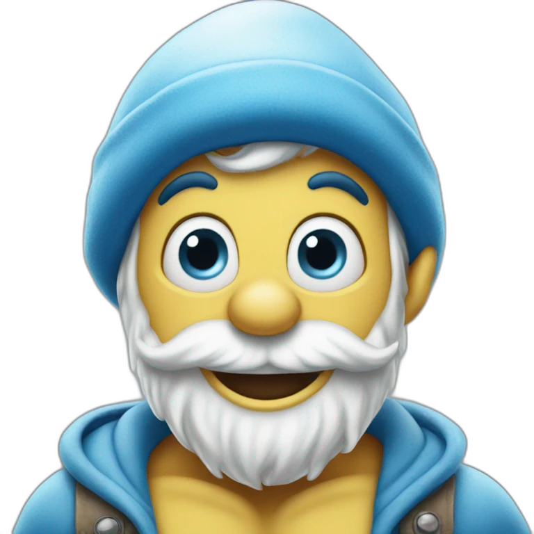 smurf with suprise emoji