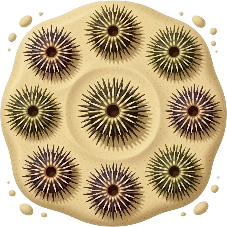 TEN SEA URCHINS emoji