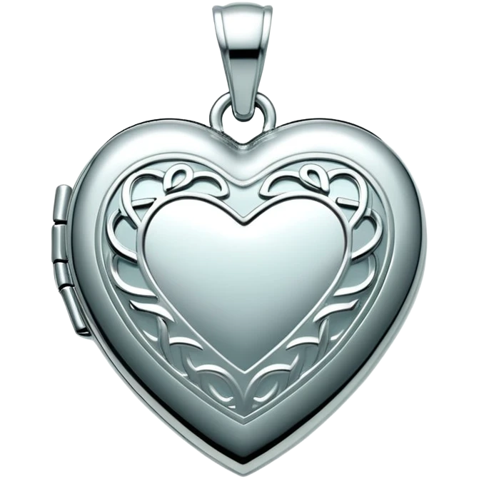 Tiffany co logo silver heart locket  emoji