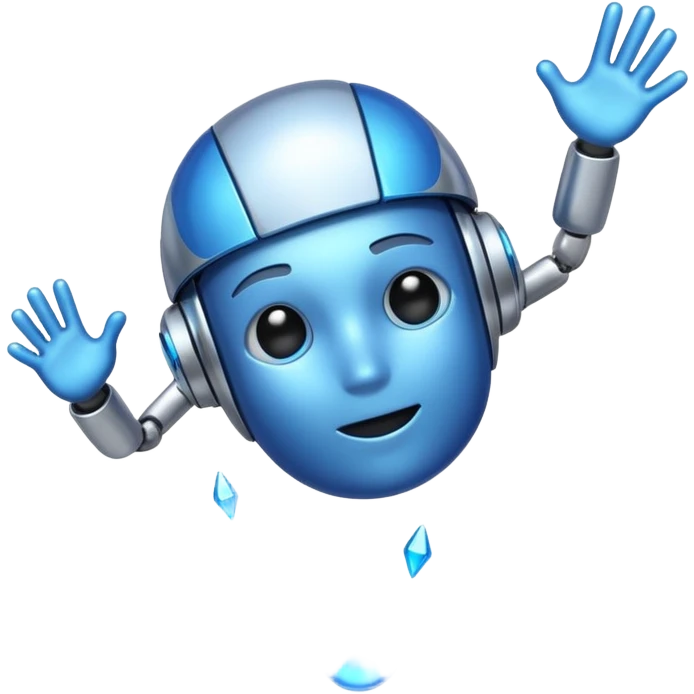 falling AI emoji