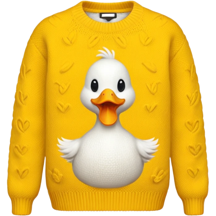 sweater with duck pattern emoji
