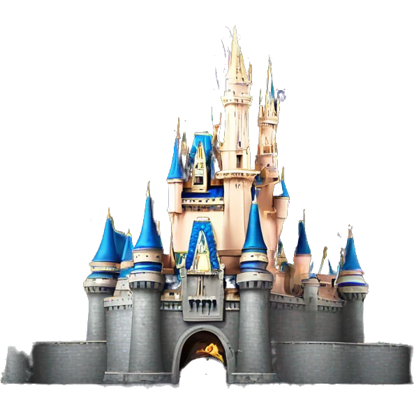 Disney castle with fireworks emoji