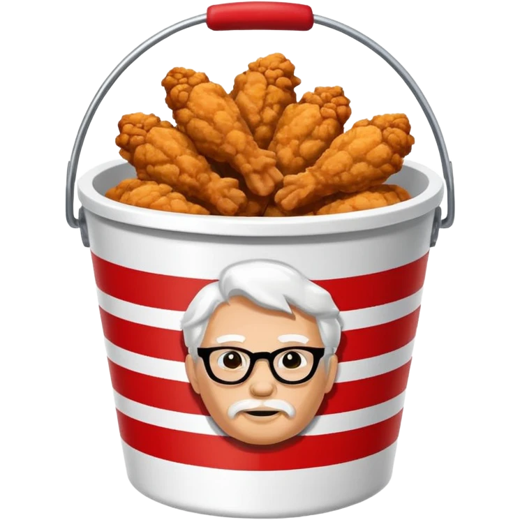 kfc bucket white and red stripes emoji